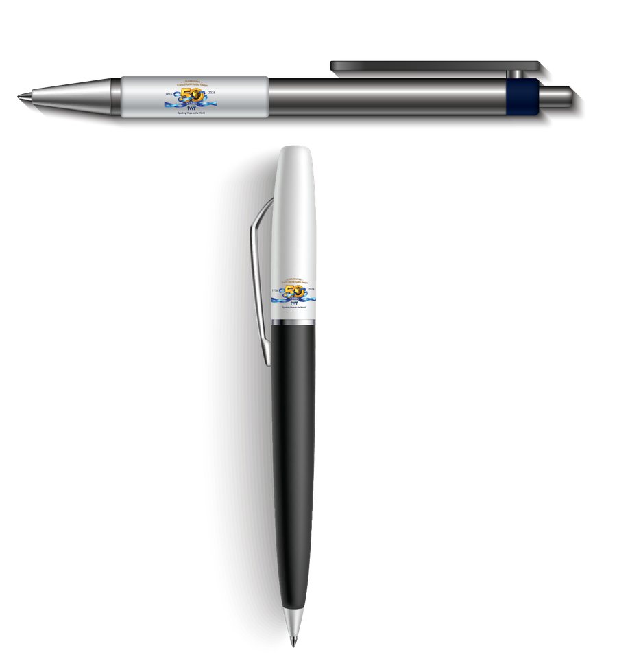TWR Kenya Jubilee Pen printed with the 50 Years badge